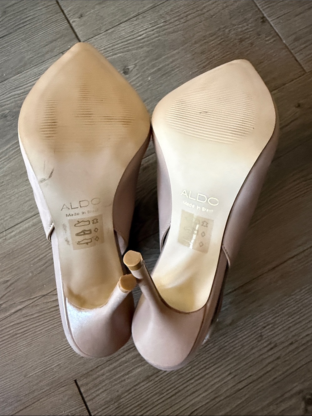 ALDO Taupe Pointed-Toe Slingback Heels - Picture 5 of 6